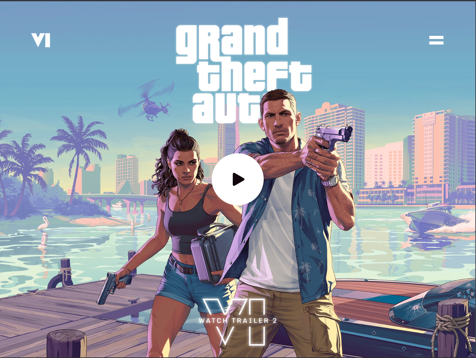 Screenshot of GTA Landing Page project